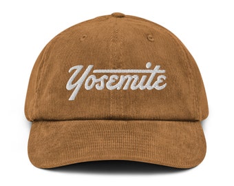 Yosemite National Park California Vintage Style Corduroy Hat