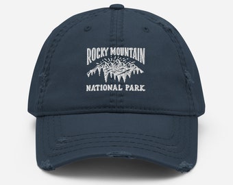 Rocky Mountain National Park Colorado Distressed Dad Hat