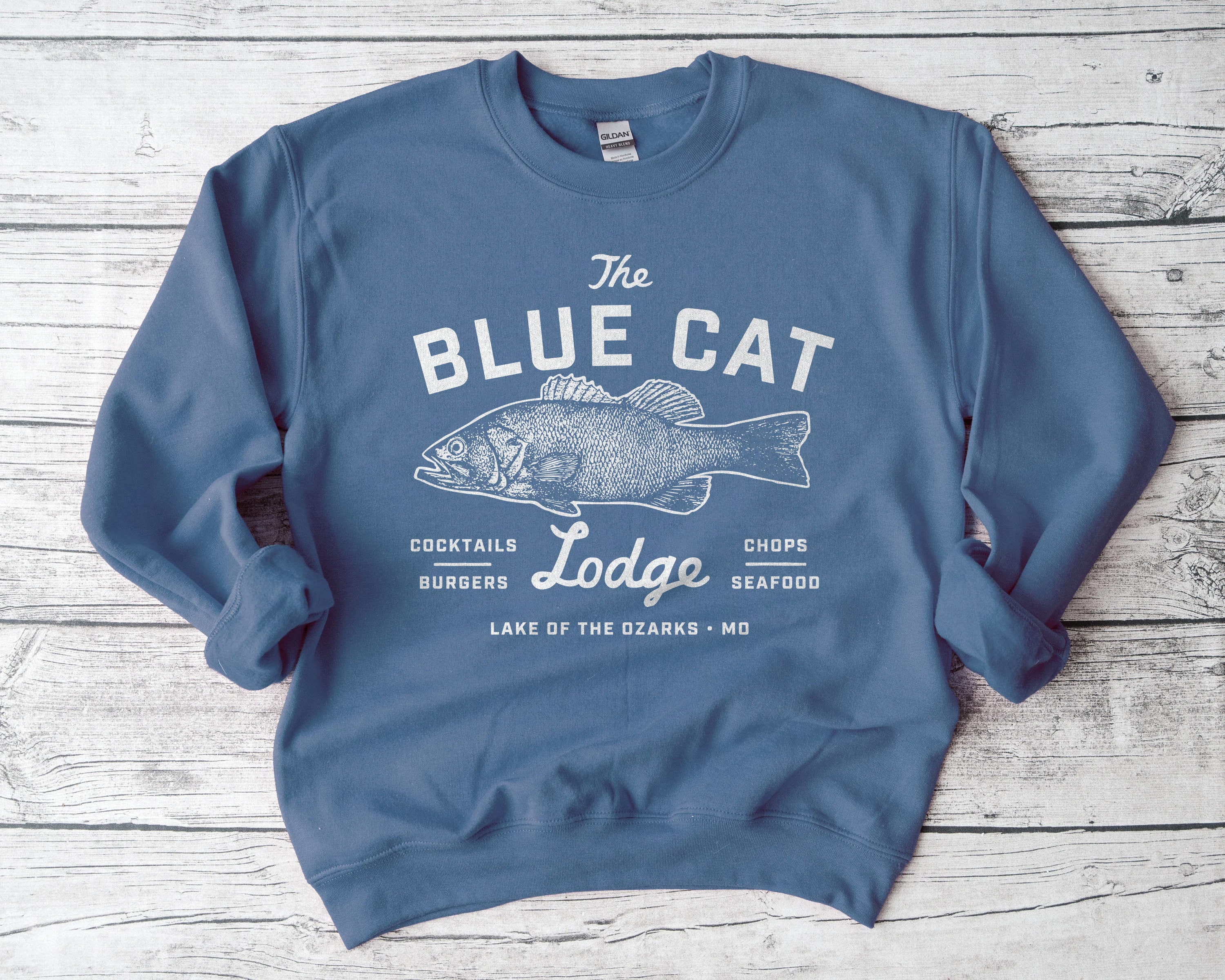 blue cat sweatshirt