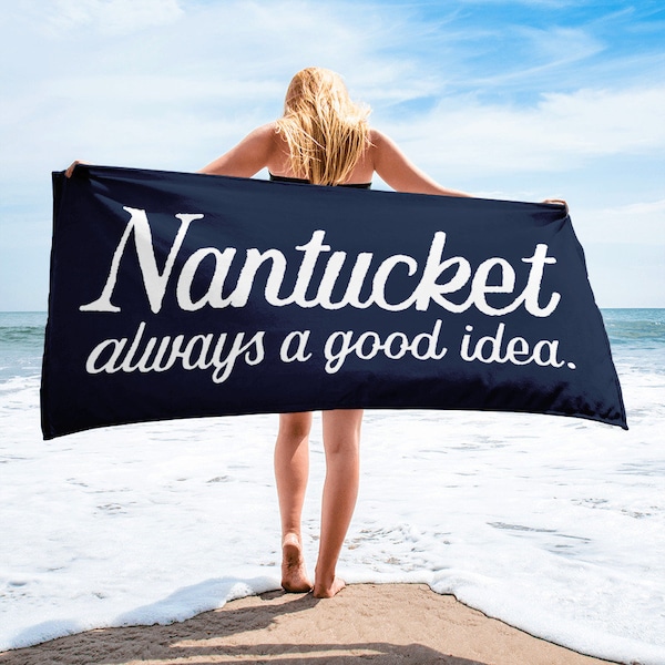 Nantucket Handlettering Toalla de playa