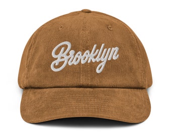 Brooklyn New York Classic Embroidered Corduroy Hat