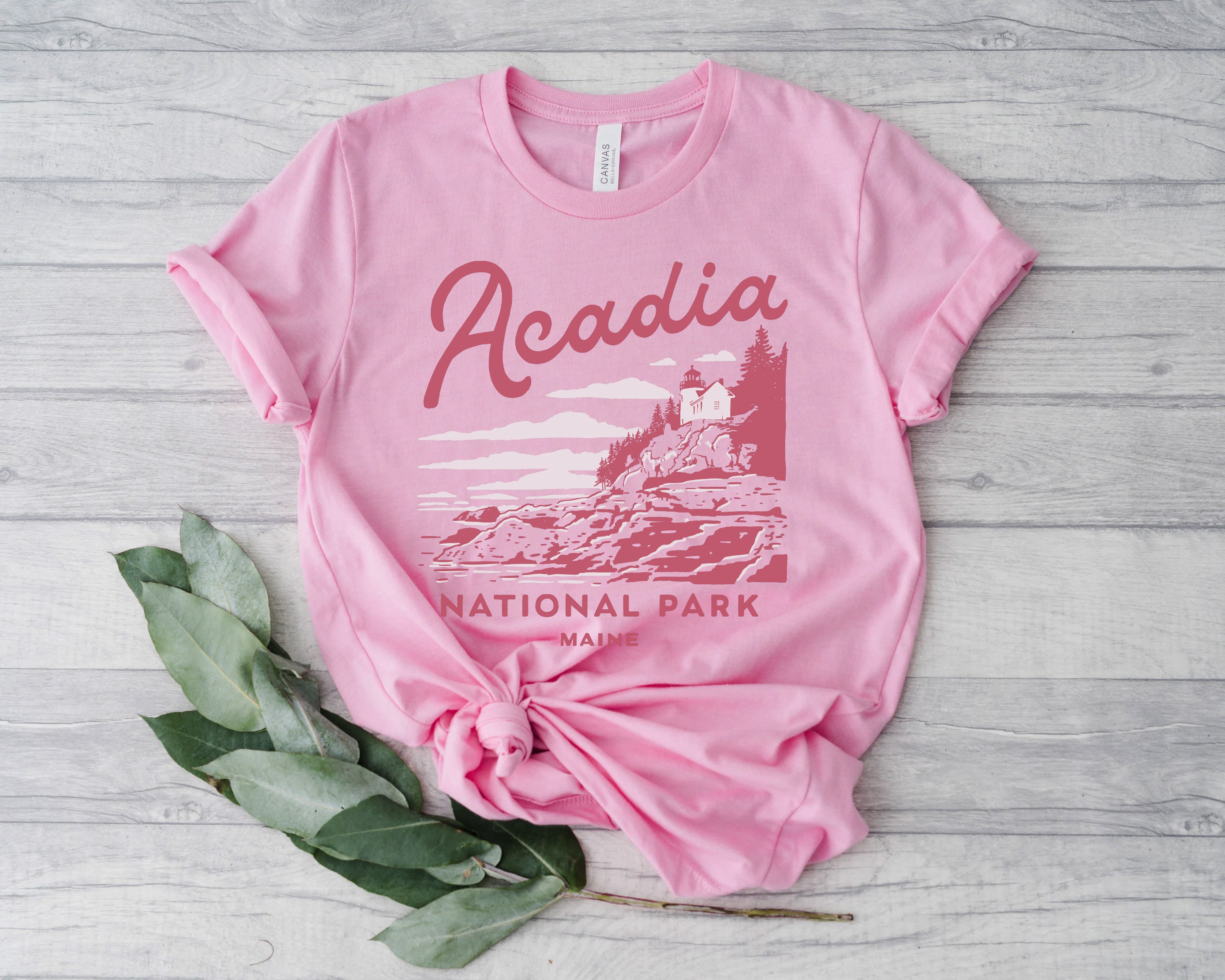 Pink Acadia Tee Maine National Park Unisex T-shirt
