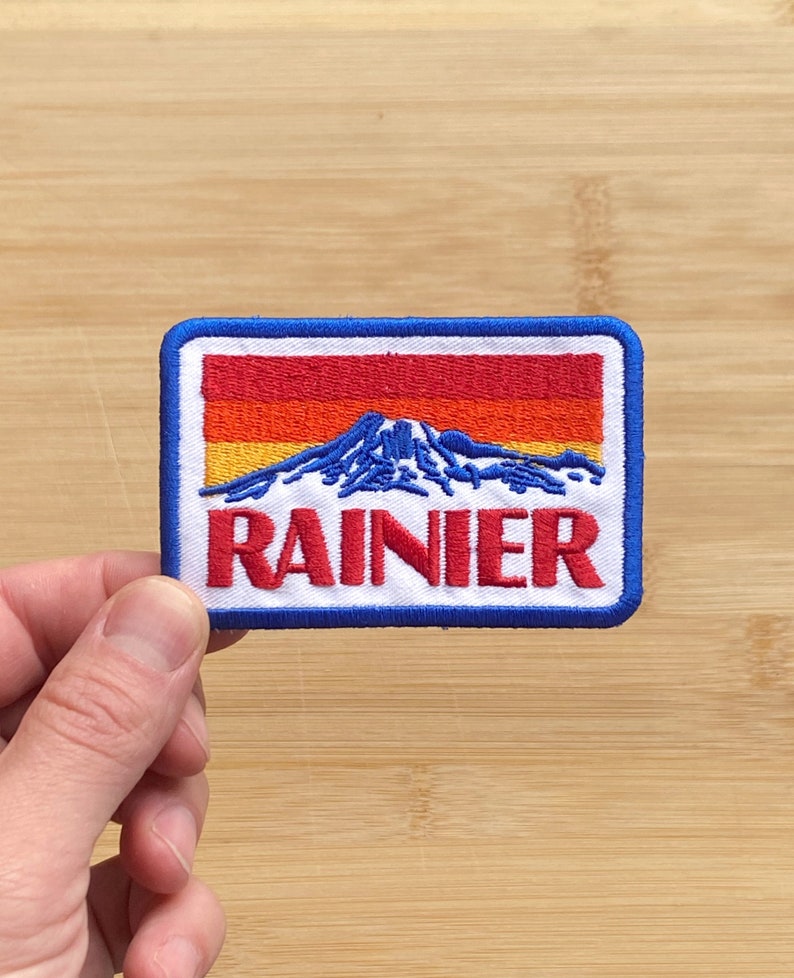 Mt Rainier Patch Embroidered Washington National Park Etsy