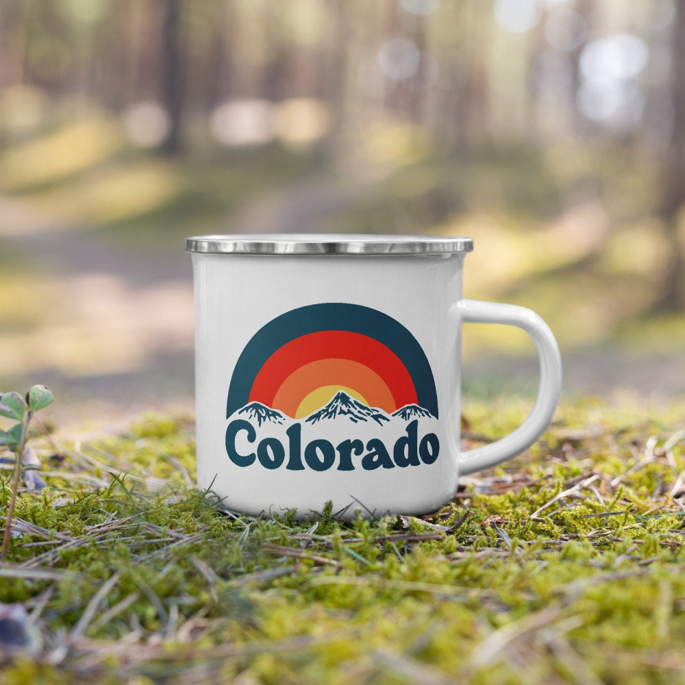Vintage Colorado Enamel Camper Mug