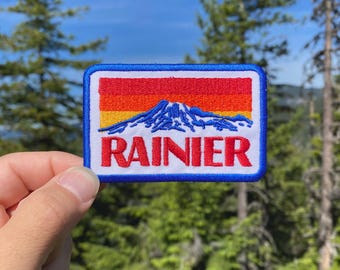 Mt Rainier Patch, Embroidered Washington National Park Mountain Patch