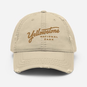 Distressed Yellowstone National Park Vintage Dad Hat