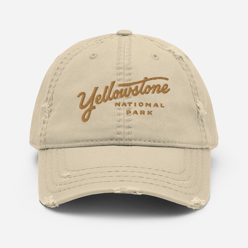 Distressed Yellowstone National Park Vintage Dad Hat Etsy