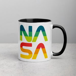 Retro NASA Worm Logo Space Mug with Black Inside