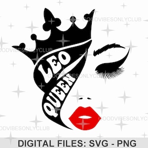 Leo Königin SVG, Geburtstagskönigin, Schnittdateien für Cricut/Silhouette, Geburtstagskind, Geburtstagsshirt, Sublimationsdesign, PNG digitaler Download