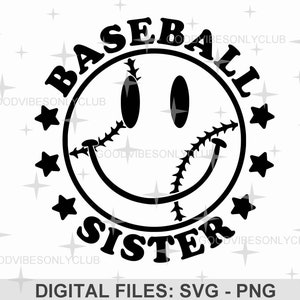 Baseball Sister SVG PNG, Clipart sport, Game Day, chemise de baseball, sublimation, fichiers de coupe pour Cricut & Silhouette, téléchargement numérique
