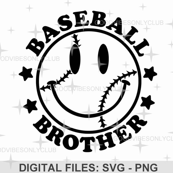 Baseball Brother SVG PNG, Sports Clipart, Game Day, Baseball Shirt, Sublimation Design, Cut Files For Cricut & Silhouette, Digital Download