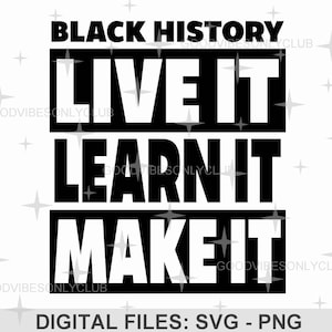 Cytat inspirujący do historii czarnoskórych SVG PNG, koszulka Black Pride PNG, projekt sublimacji, pliki rzemieślnicze dla Cricut i Silhouette, pobieranie cyfrowe