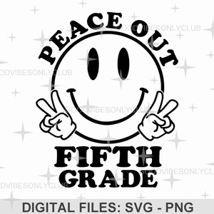 5年生に平和を祈るSVG、スクールシャツSVG、最終学年SVG、卒業式シャツ、CricutとSilhouetteのクラフトファイル、デジタルダウンロード