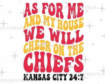 Chiefs Football Fan PNG SVG, Kansas City, Retro Wavy Text, Funny Sports Shirt (Digital Download)