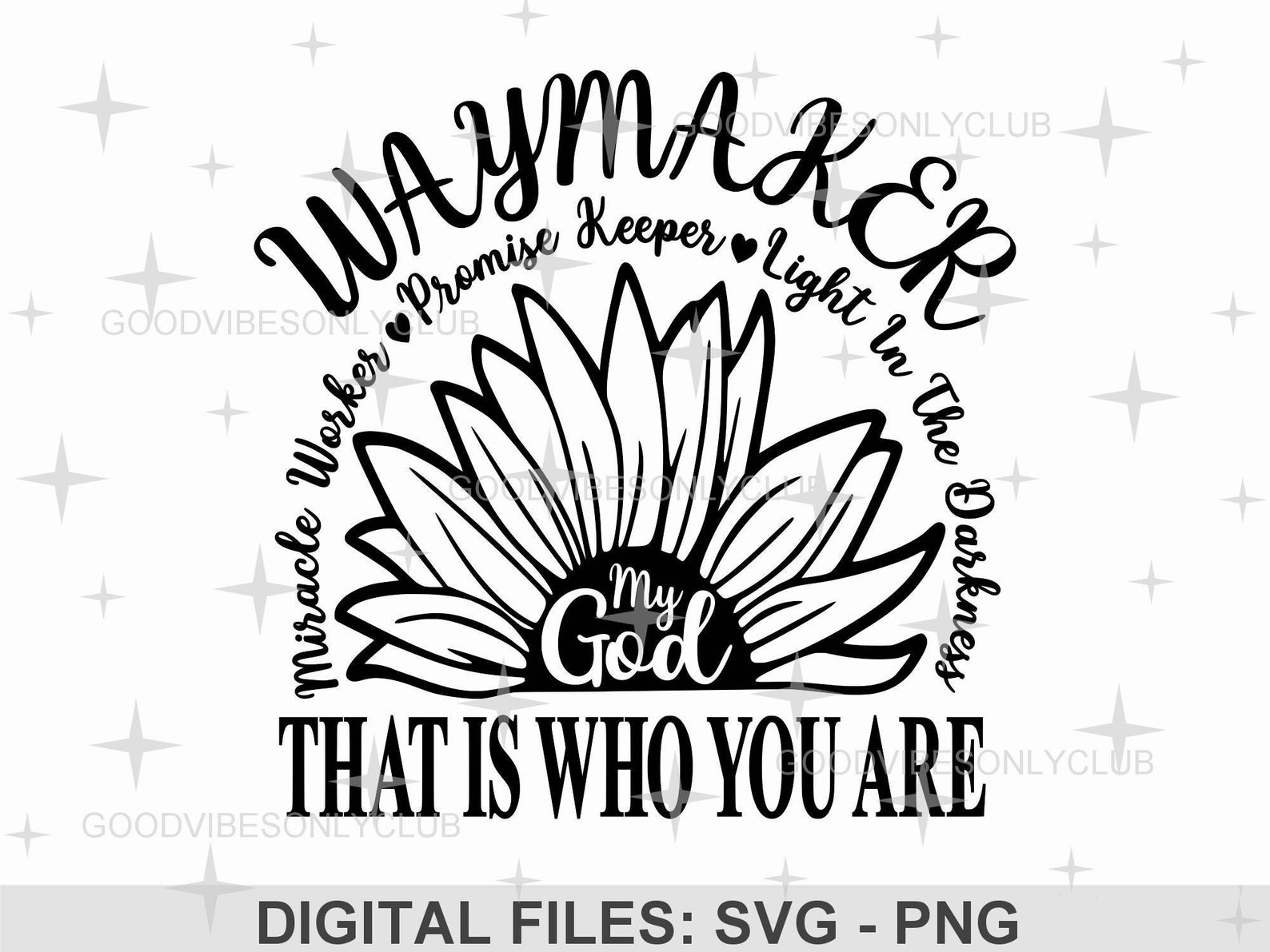 Waymaker Miracle Worker Sunflower SVG PNG Christian Shirt - Etsy