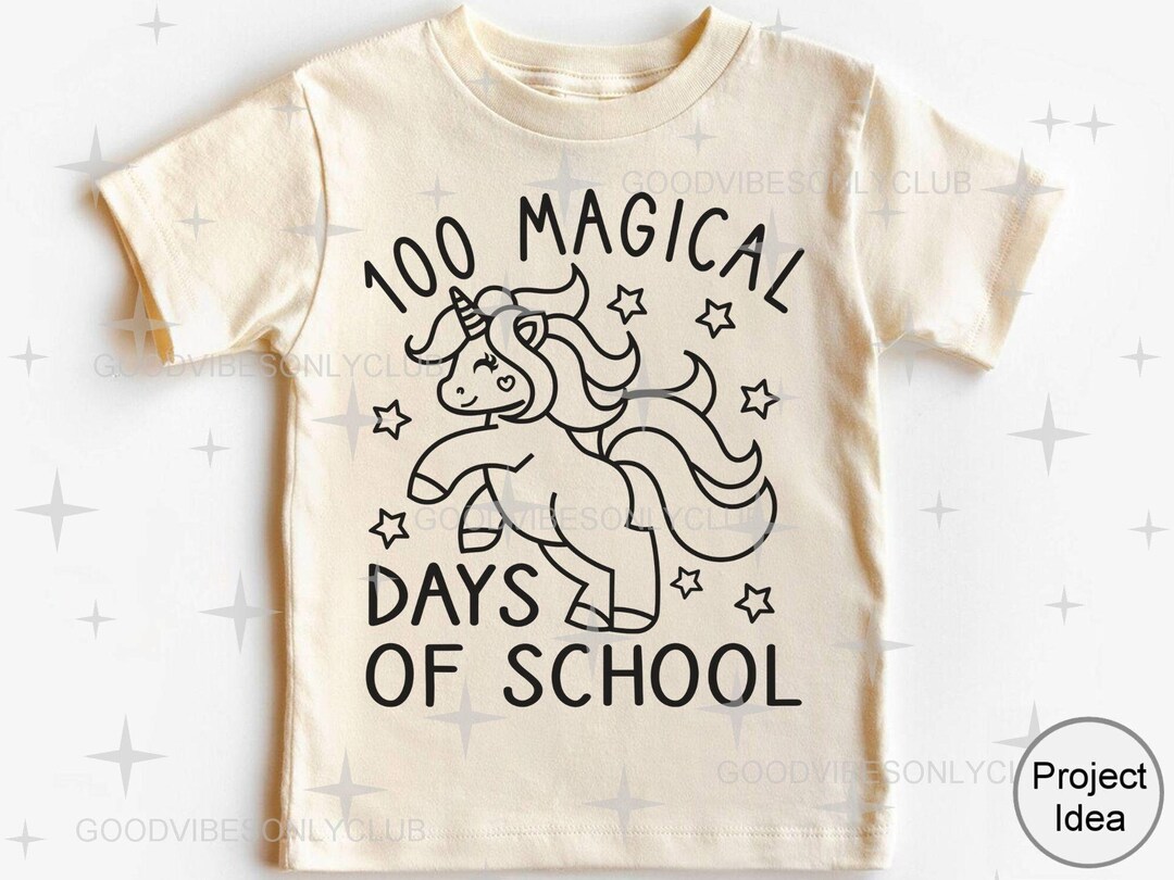 100 Magical Days of School Unicorn SVG PNG, 100th Day of School Shirt ...