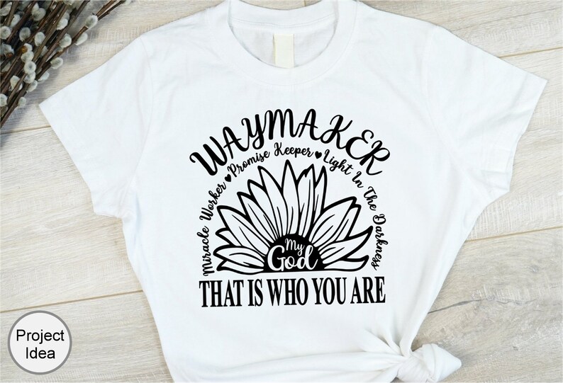 Waymaker Miracle Worker Sunflower SVG PNG Christian Shirt - Etsy