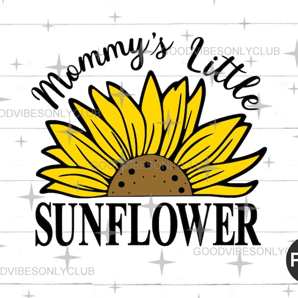 Mommy's Little Sunflower PNG, Baby Grow PNG, Cute Toddler Shirt PNG, Sublimation Design, Craft Files For Cricut/Silhouette, Digital Download