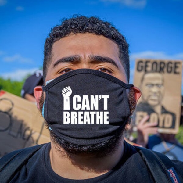 Black Lives Matter Face Mask, Cotton Reusable Face Mask, I Can't Breathe Mask, Protest Mask, Black Lives Matter, BLM, Face Covering