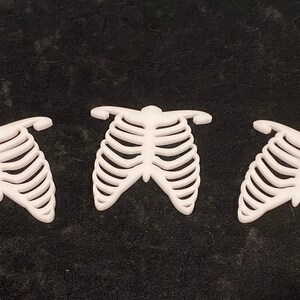 White Gothic Skeleton Ribcage Gothmas Ornament