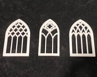 White Gothic Church Window Gothmas Ornament