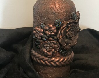 Bronze and Black Gothic Apothecary Bottle