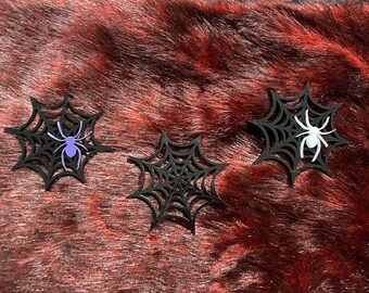 Black Spiderweb and Spider Gothmas Ornament