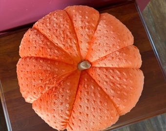Large orange plush pumpkin