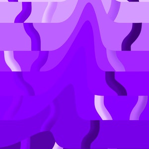 May include: Abstract digital art with a purple and white color scheme. The image features a series of overlapping, wavy lines that create a sense of depth and movement.