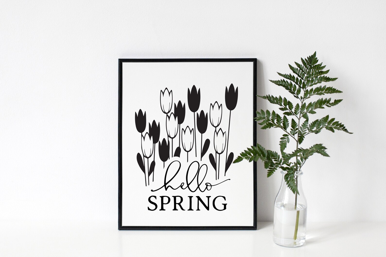 Hello Spring Printable Wall Art Spring Wall Decor Office Etsy