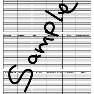 Grocery list