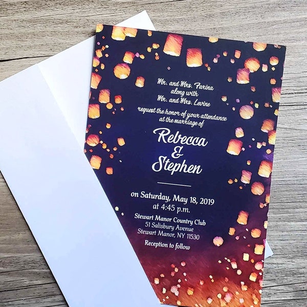 Disney Tangled Wedding Invitations (Cardstock or Magnet!) - Birthday/Anniversary/Wedding Invites