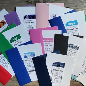 Envelope & Holder for Disney Fastpass/Genie+ Lightning Lane Wedding/Birthday/Shower/etc Save the Date