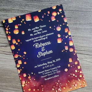 Disney Tangled Wedding Invitations Cardstock or Magnet Birthday/Anniversary/Wedding Invites Cardstock