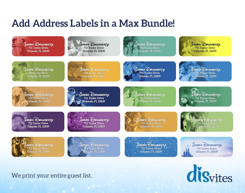 Exclusive Magnet Bundle Up to 20% Off Choose 1 Header 1 Envelope Color for Disney FastPass Save the Dates with a magnetic backing image 6