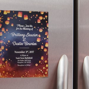 Disney Tangled Wedding Invitations Cardstock or Magnet Birthday/Anniversary/Wedding Invites image 3