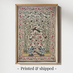Light Academia Decor Textile Wall Art Vintage Print, Indian Wall Art, Tapestry Wall Art, Light Academia Room Decor, Maximalist Wall Art
