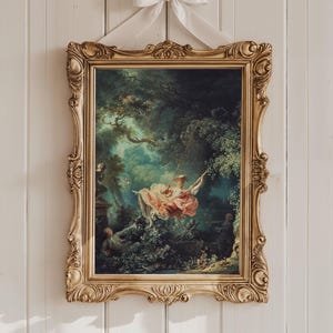 Fragonard The Swing Art Print | Jean-Honoré Fragonard L'Escarpolette Rococo Wall Art