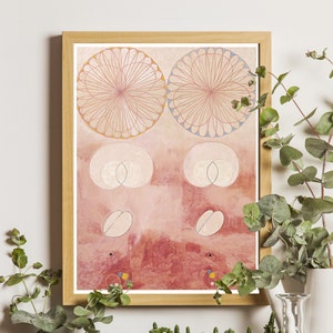 Hilma af Klint Poster, The Ten Largest No.9 Adulthood Print, Paintings for the Temple, Spiritual Abstract Decor, Hilma af Klint Print, Boho