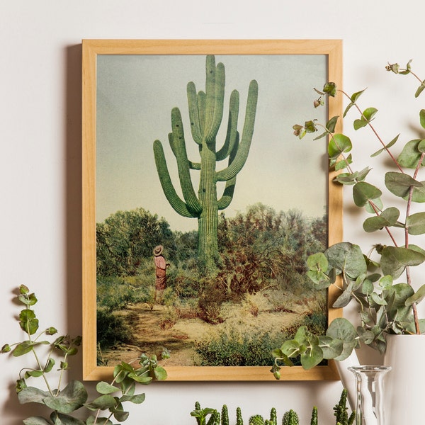 Impression de cactus, impression d'arbre de Josué, estampes de la nature, art mural désert, art mural cactus, art cactus vintage, art mural désert, affiche de cactus, cactus