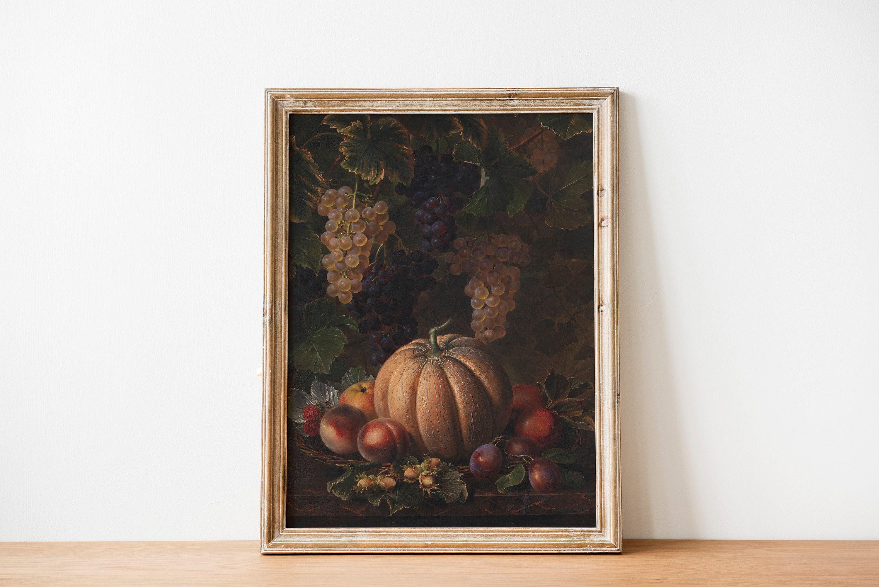 Vintage Pumpkin Still Life Art Print: Autumn Harvest Decor - Etsy