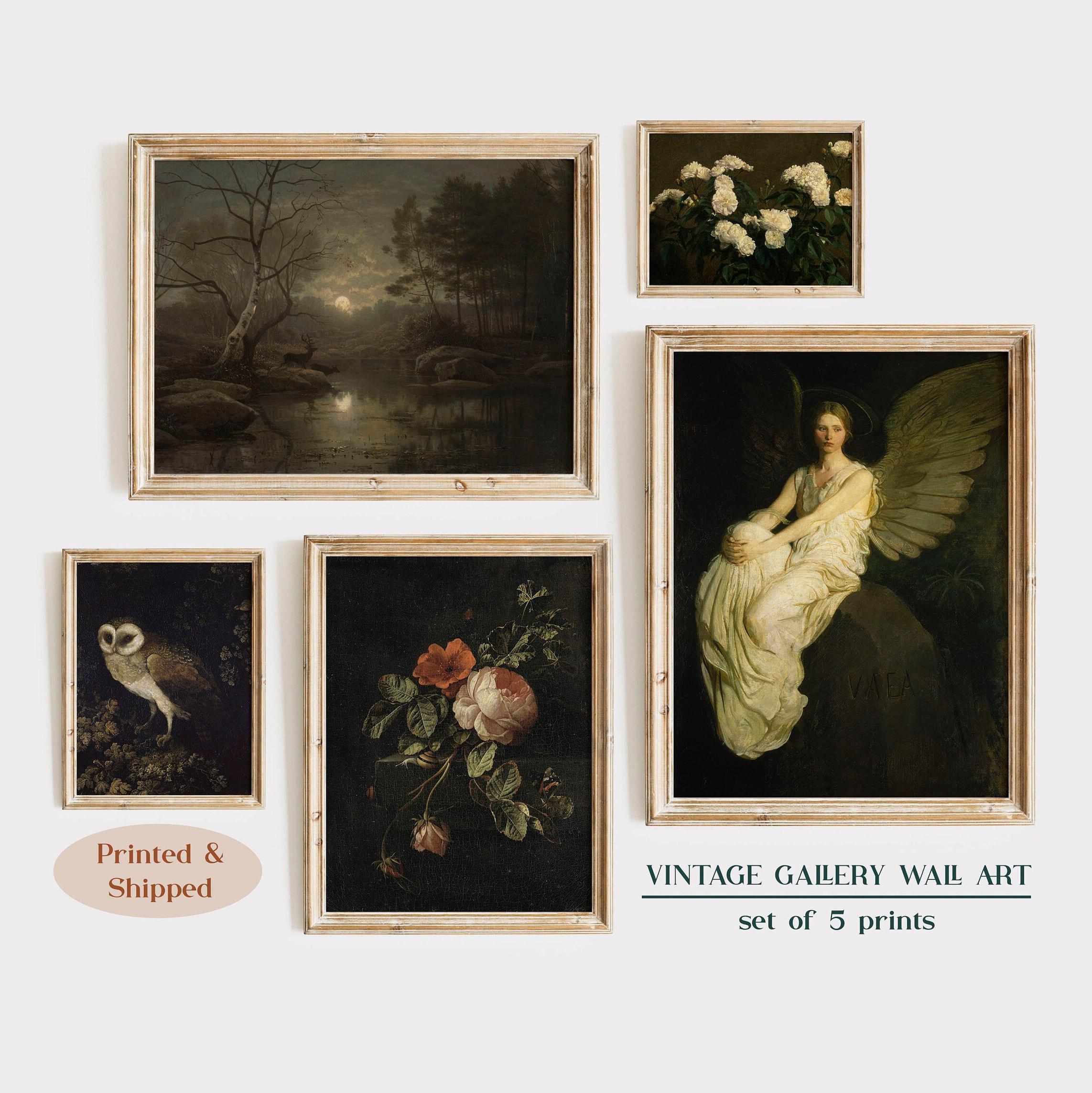 Vintage Moody Painting Print Set: Dark Academia Gallery Wall Art - Etsy