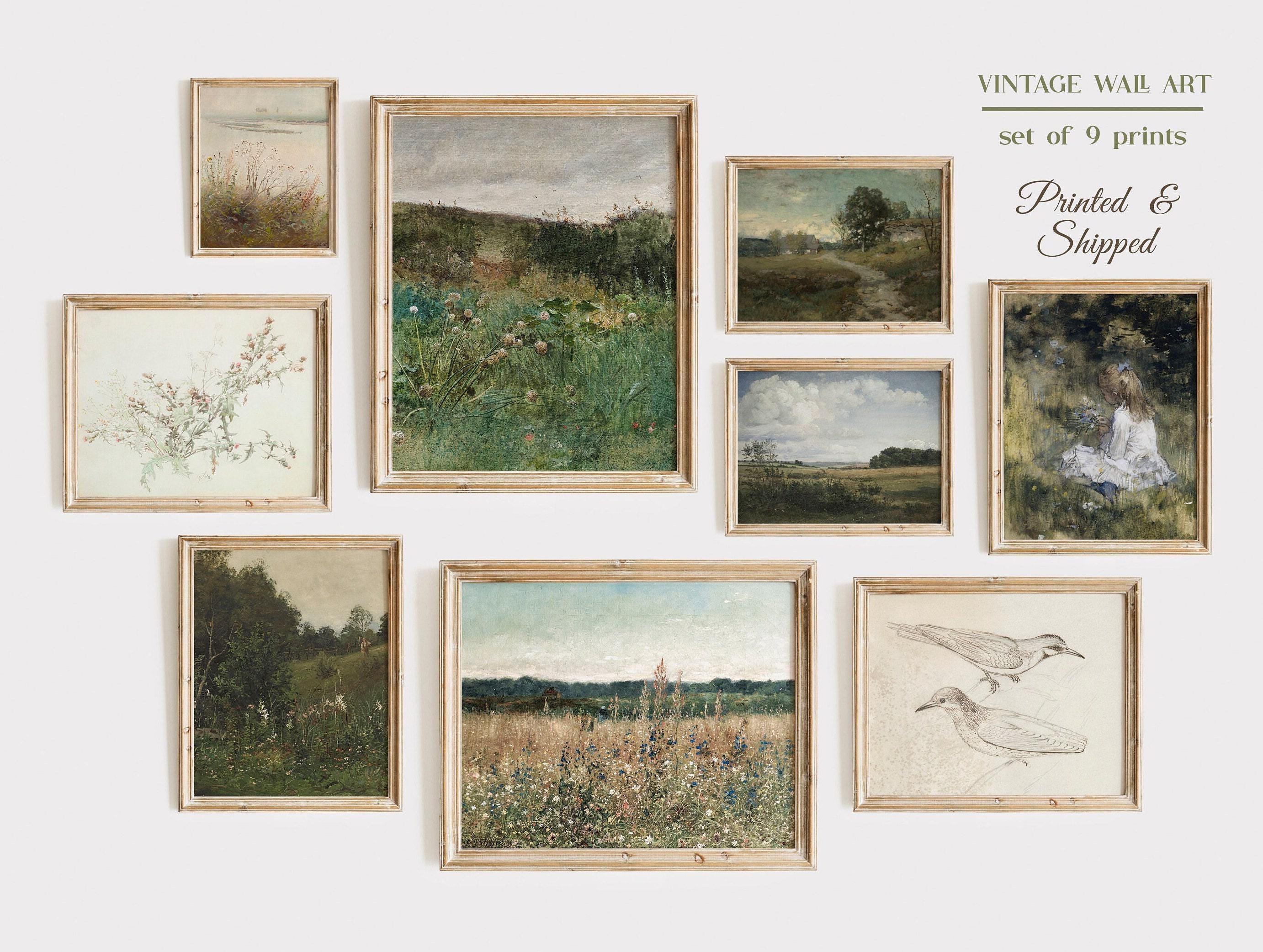 Vintage Landscape Art Prints, French Country Gallery Wall Set of 9 - Etsy
