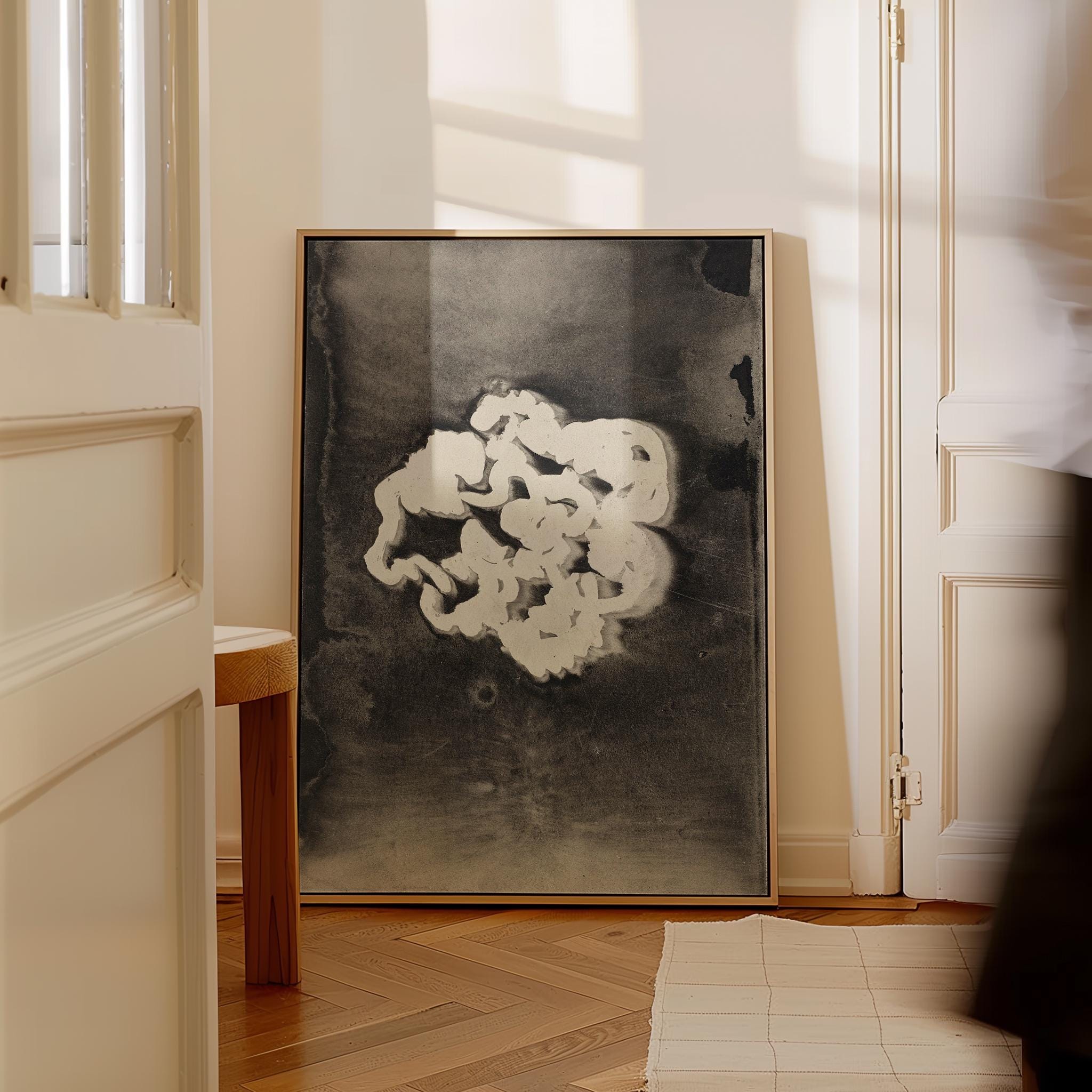 Black and White Abstract Wall Art Print, Minimalist Neutral Modern ...