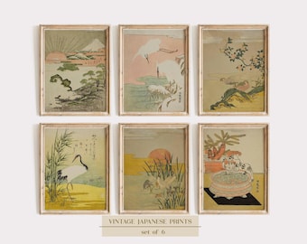 Isoda Koryusai Prints: Vintage Japanese Botanical Art Set