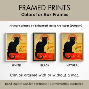 Art Nouveau Black Cat Wall Art Chat Noir Print, Vintage Wall Art Poster Prints, Black Cat Art, Animal Poster, Retro Poster, Cat Poster image 9