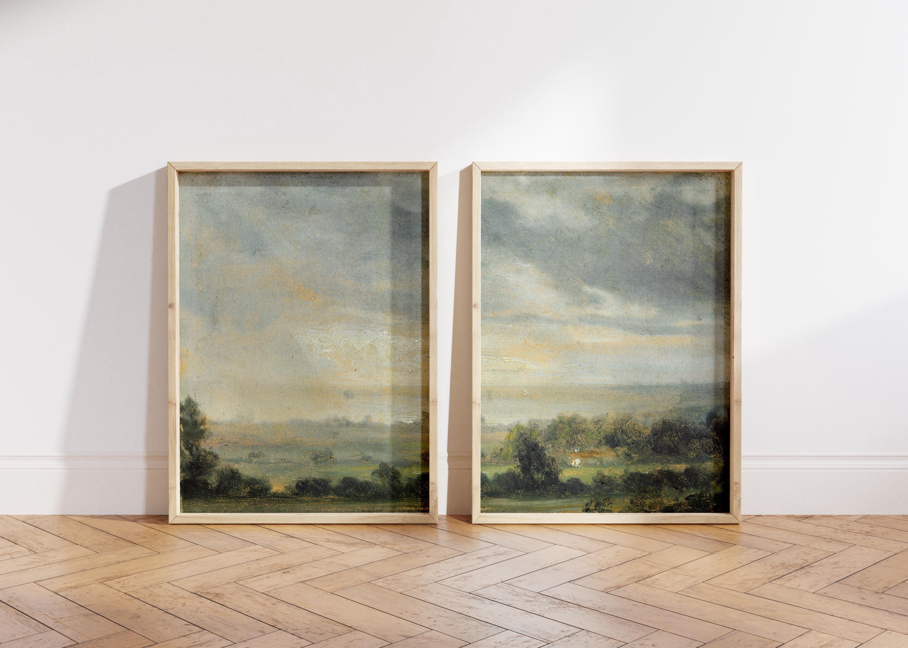 French Country Landscape Art Prints: Vintage Gallery Wall Set of 2 - Etsy