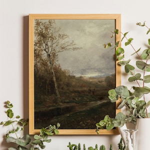 Stimmungsvoller Herbstlandschaftsdruck, rustikaler Landdruck, Landplakat, rustikale Bauernhausdekor, Herbst-Fall-Dekor, GEDRUCKT, launische Herbstlandschaft