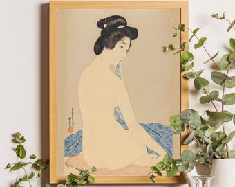 Japanese Art, Woman After Bath, Hashiguchi Print, Japan Art, Japanese Poster, Goyo Poster, Japan Wall Art, Ukiyo e Print, Ukiyo-e Poster