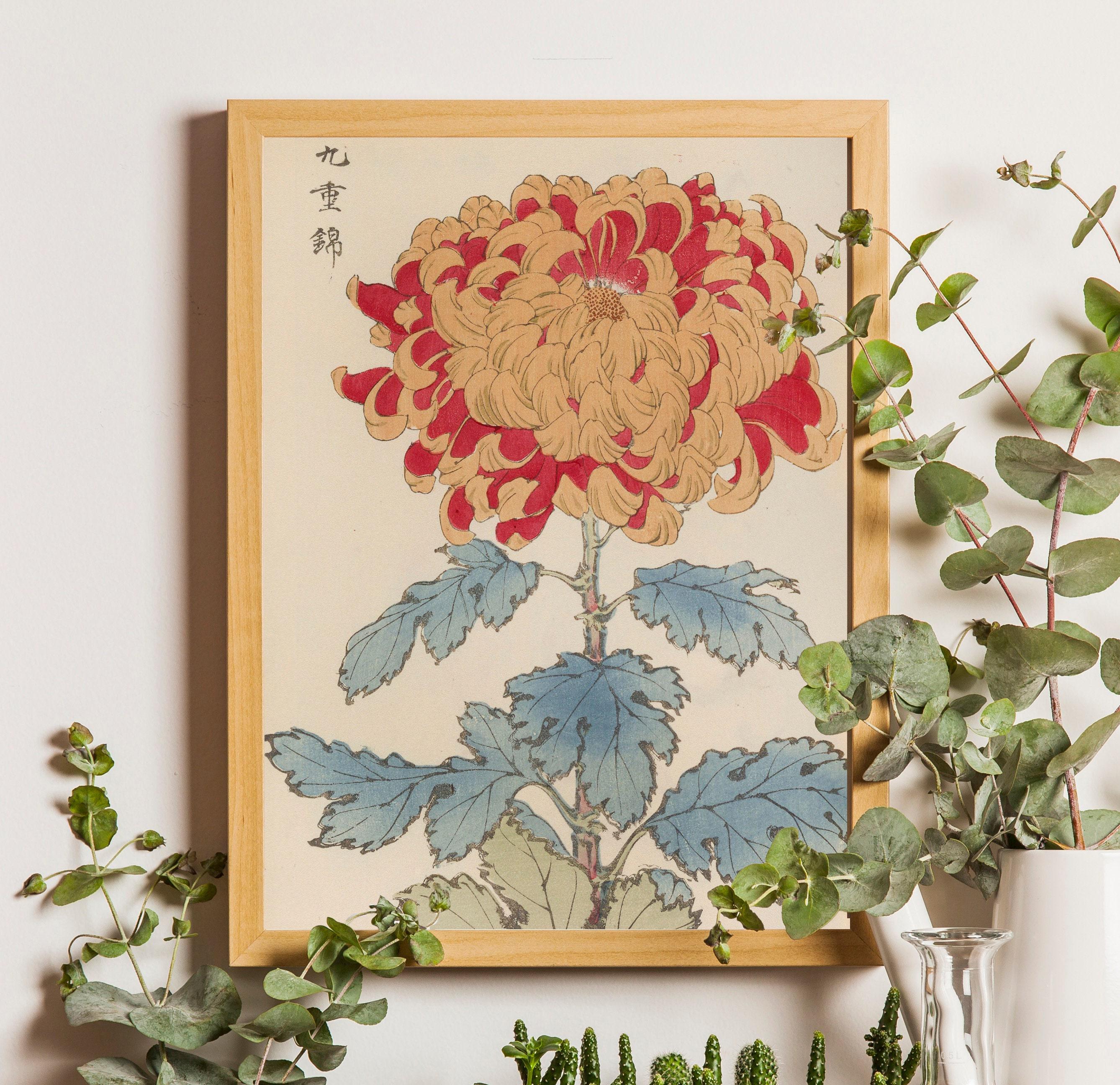 Japanese Chrysanthemum Print | Keika Hyakugiku Vintage Botanical